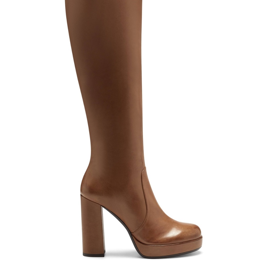 Women's Tan Knee-High Boots - Picture 4 of 4